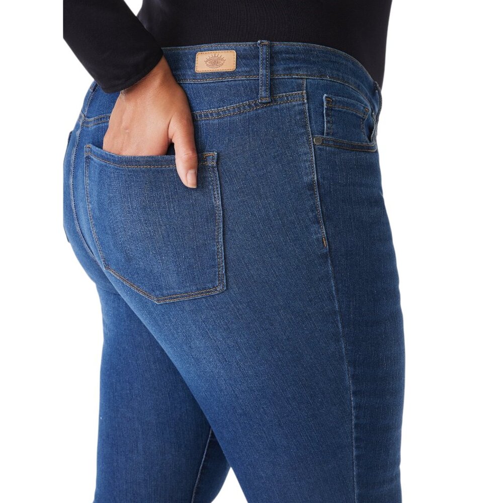 Sofia Vergara Curvy Skinny Ankle High Rise Cropped Jeans Women's Size 18W Blue - Picture 4 of 11